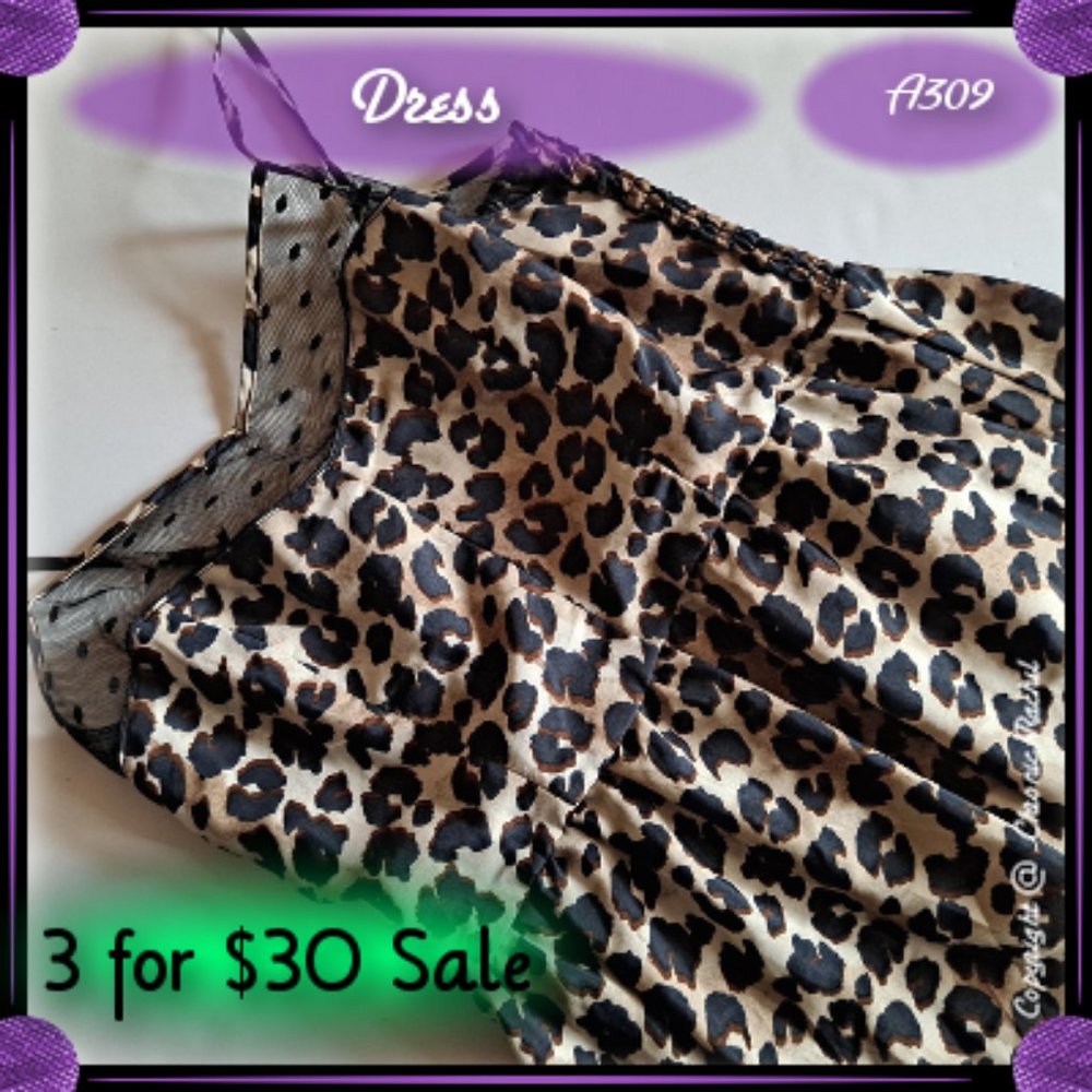 Cheetah Animal Print Lace High-Low Dress